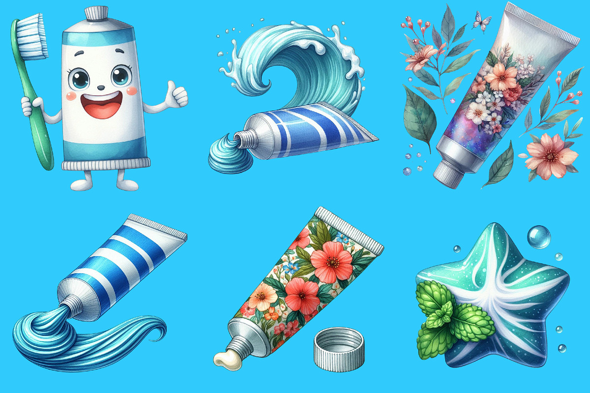 Toothpaste Clipart, an Illustration by DreamCafeArt (Photo 4 of 7)
