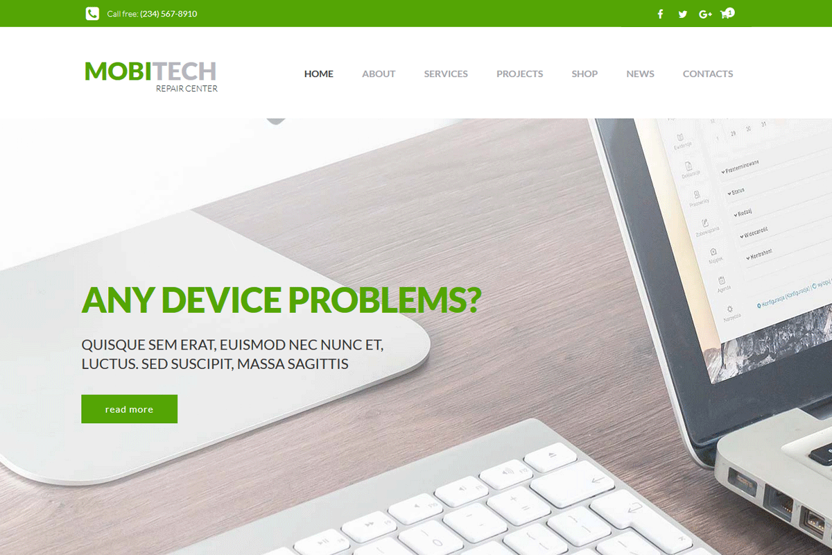 MegaWP Mobitech, a WordPress Template by ASDesigning