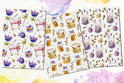 Easter bunnies. Watercolor set., an Illustration by babenkoirusa (Thumbnail 10 of 16)