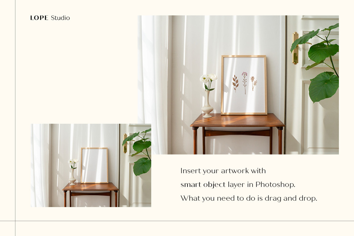 Minimal Photo Frame Mockup, a Print Template by LOPEstudio (Photo 4 of 4)