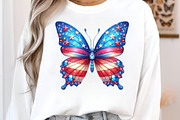 American Butterfly Patriotic Design, an Illustration by Designworld (Thumbnail 2 of 7)