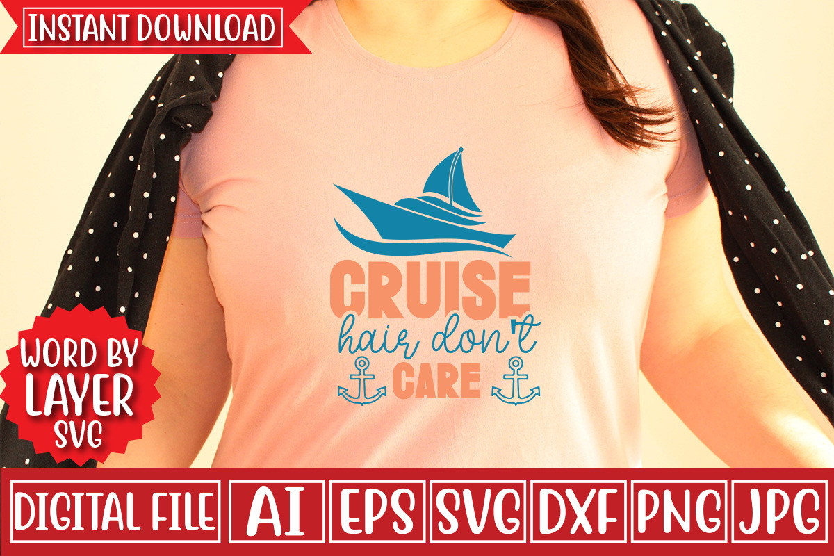 Cruise Hair Don't Care Svg Cut File, an Object Graphic by CrexoraLab (Photo 3 of 3)