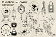 Mystic Halloween LineArt + Procreate, an Object Illustration by Skliarova (Thumbnail 3 of 7)
