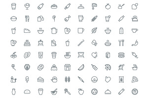 540 Food Line Icons