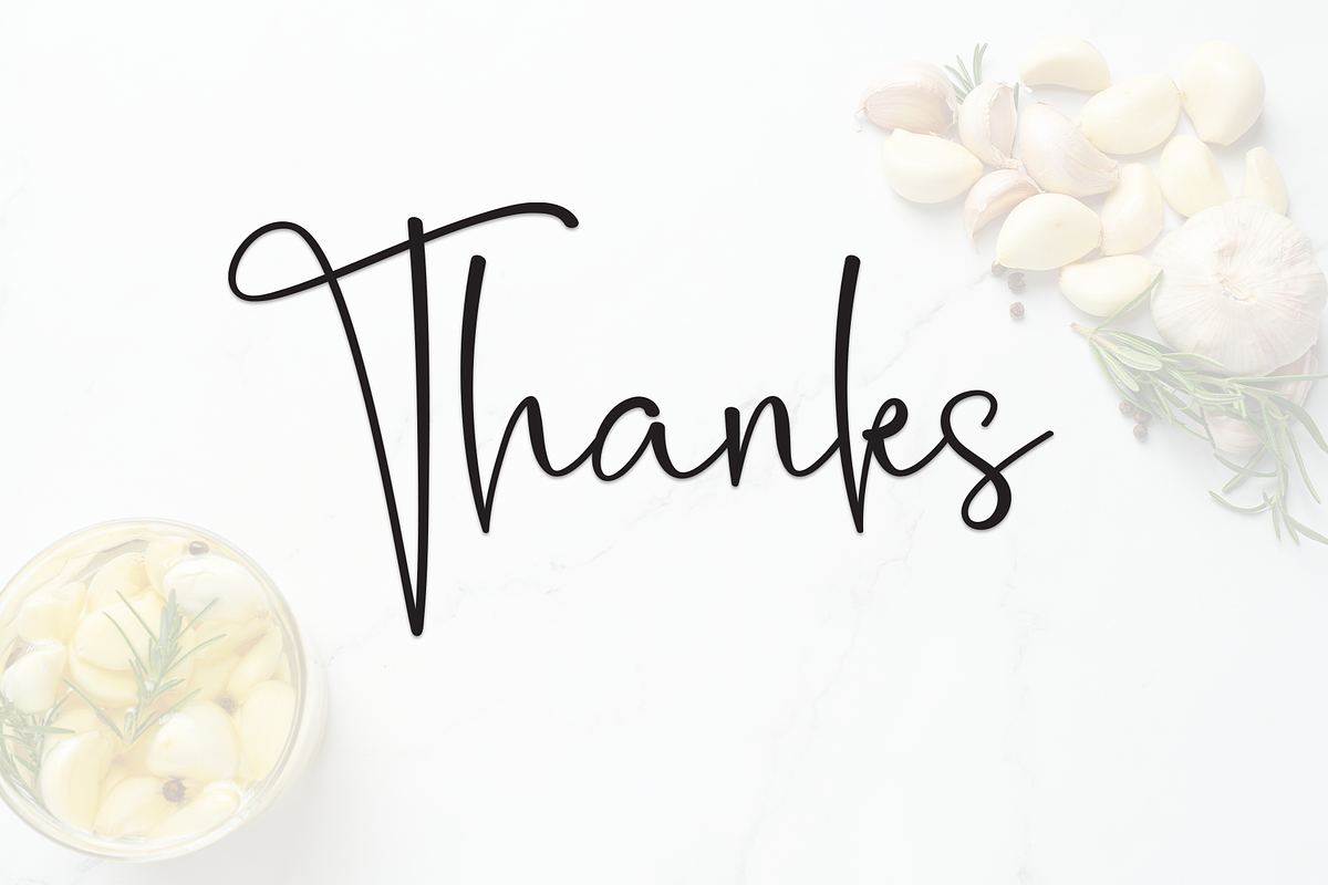 Butter Garlic | Script Font, a Handwritten Font by Scratchones (Photo 9 of 9)