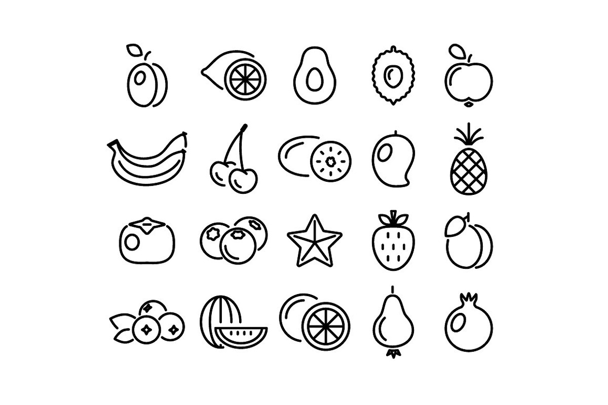 400+ outline FOOD ICONS, an Outline Icon by marusdesign (Photo 17 of 24)