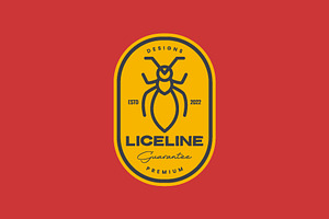 Animal Insect Lice Line Logo