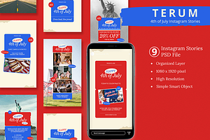 4th of July Instagram Story & Canva, a Social Media Template by Attype