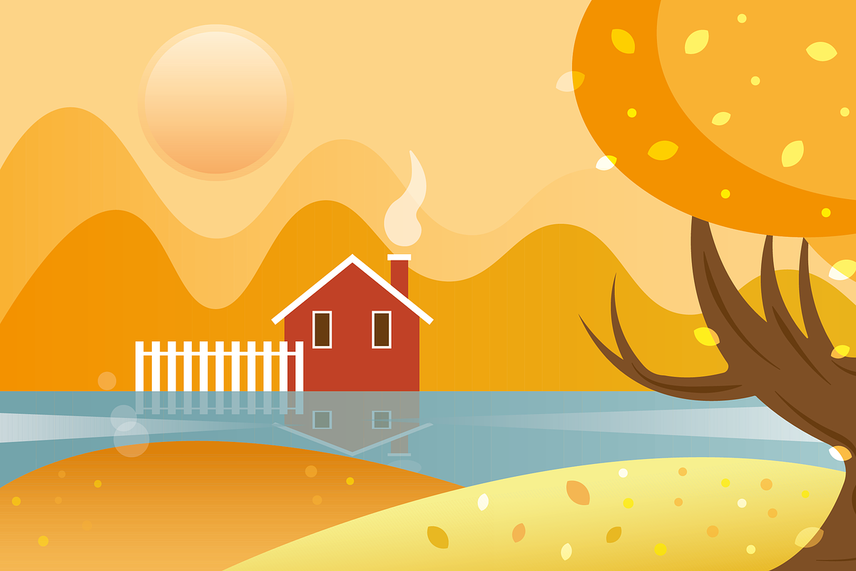 autumn landscap, an Illustration by JYa_Design