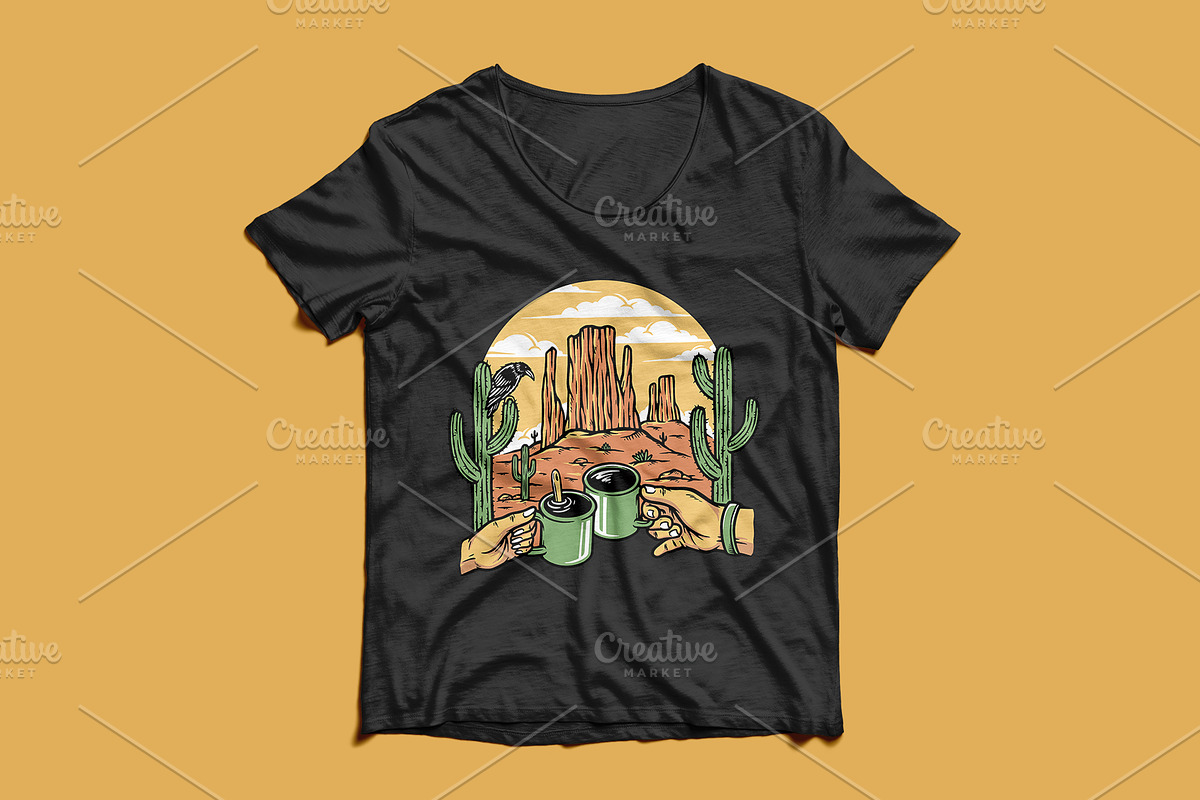 Enjoying coffee in the desert, a Food Illustration by gunaonedesign (Photo 4 of 5)