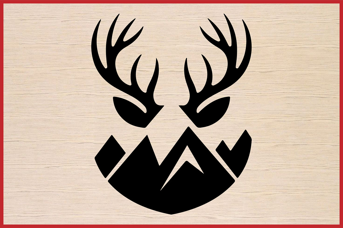 20 Deer Antler Mountain Silhouette, an Animal Illustration by Artivon (Photo 2 of 4)