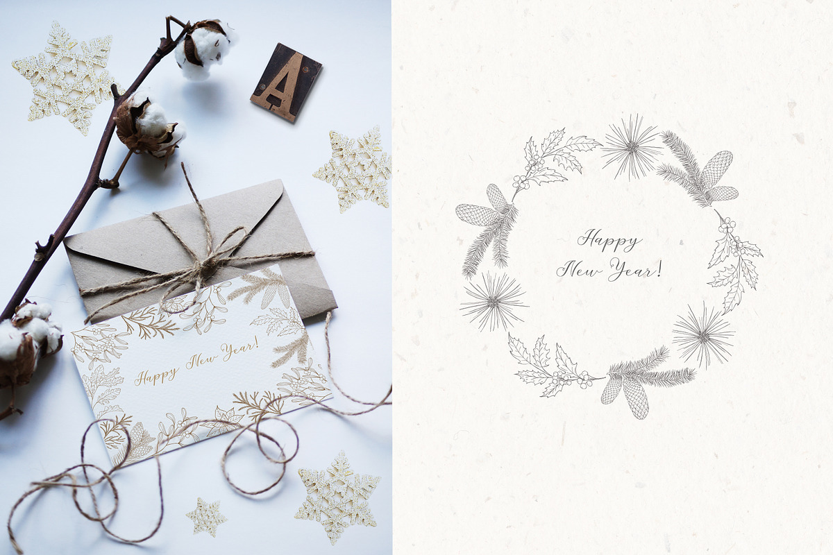 Christmas Time. Winter Bouquets., a Seasonal Illustration by Designwork (Photo 12 of 19)