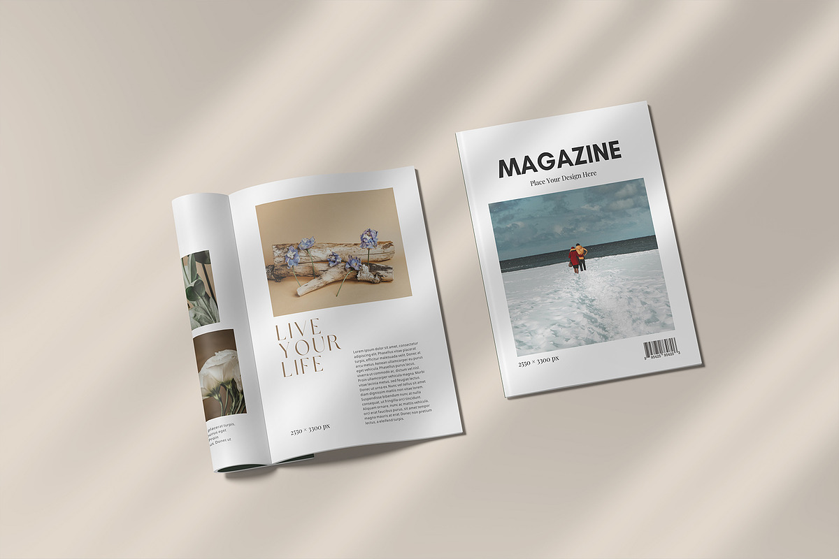 Realistic Magazine Mockup, a Books & Magazine Mockup by lamorastudio (Photo 2 of 11)