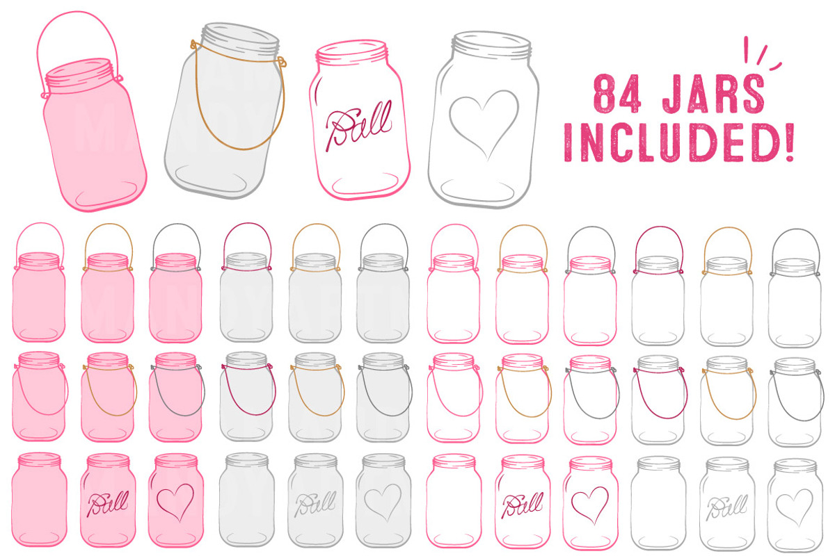 Hot Pink Jar Vectors & Clipart, an Illustration by Amanda Ilkov (Photo 4 of 4)