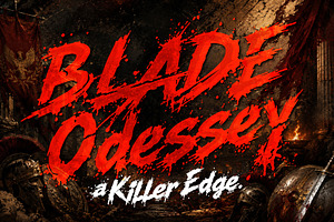 BladeOdessey - Chaos Dangerous Font, a Handwritten Font by HypeWorksCo