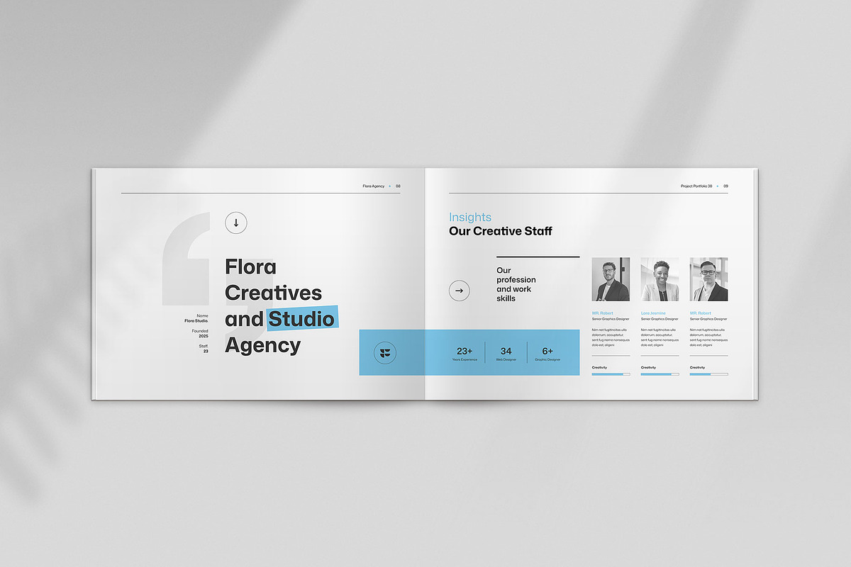 **FLORA | Portfolio Template**, a Brochure Template by KreateTribe (Photo 8 of 10)