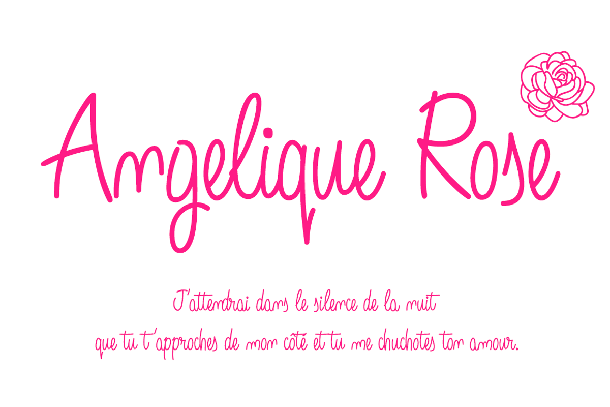 Angelique Rose -font- preview 4