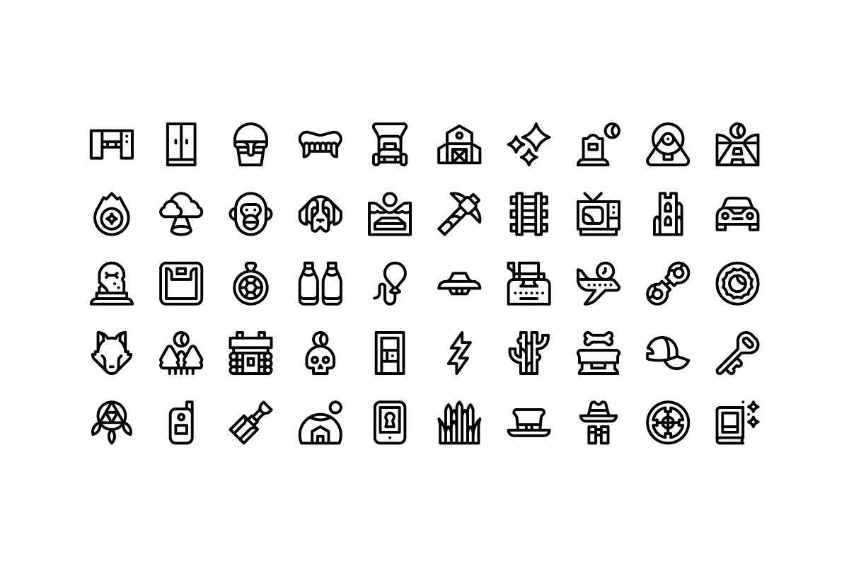 50 Stephen King Icons, an Outline Icon by Side Project (Photo 2 of 8)