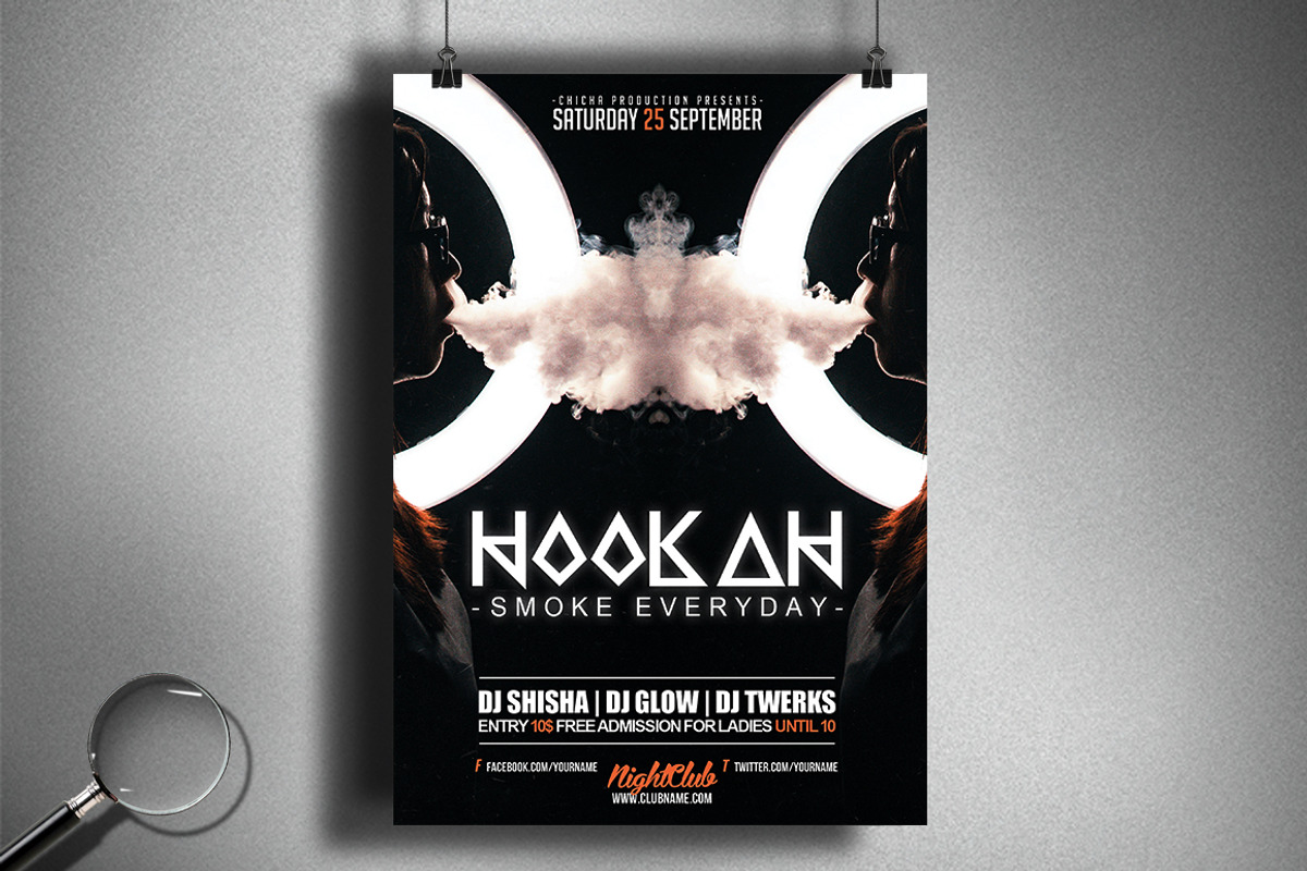 Hookah Glow | Flyer Template, a Flyer Template by GIGA-TEMPLATE (Photo 5 of 9)