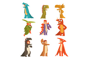 Collection of Cute Kids in Costumes, a Person Illustration by TopVectors