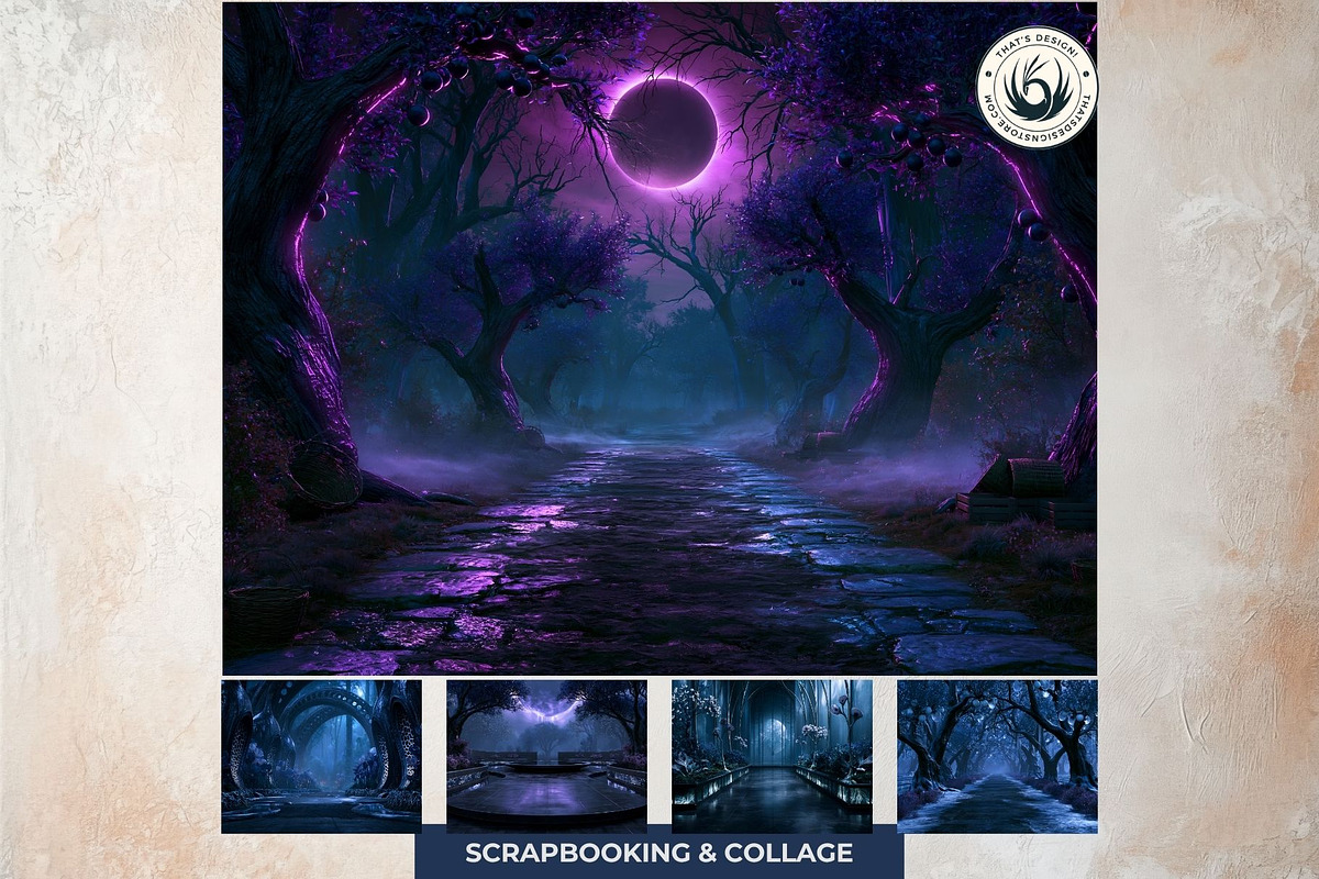 Orchard of Forgotten Moons Cliparts, a Decorative Illustration by ThatsDesignArt (Photo 11 of 14)