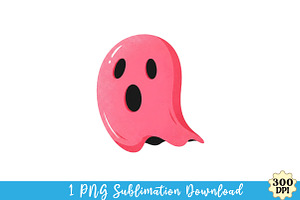 Cute Ghost PNG, Fall Halloween png, an Illustration by Watercolor design