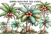 Summer Beach Palm Tree Clipart, an Illustration by Daily.Designs (Thumbnail 1 of 7)