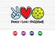 Peace Love Pickleball Game Lover SVG, an Object Graphic by SVGCuteShop (Thumbnail 1 of 3)