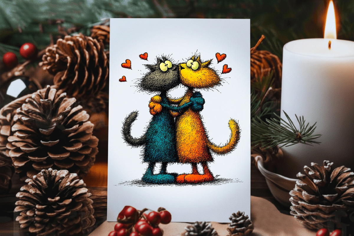 Best Cat Friend, Quirky Cat Clipart, an Illustration by Dream Creation (Photo 7 of 8)
