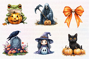 Watercolor Halloween Clipart, an Illustration by CreationArt (Thumbnail 4 of 5)