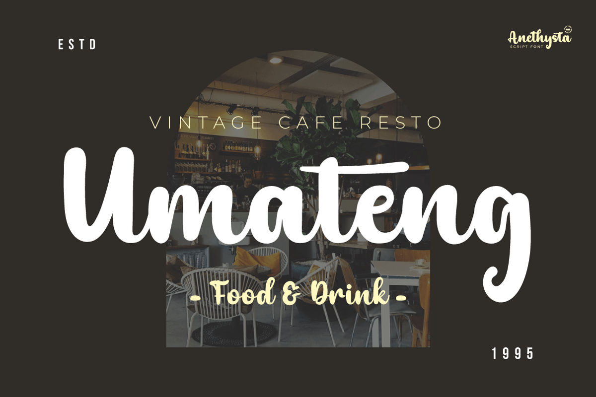 Anethysta, a Script Font by twinstd (Photo 7 of 9)