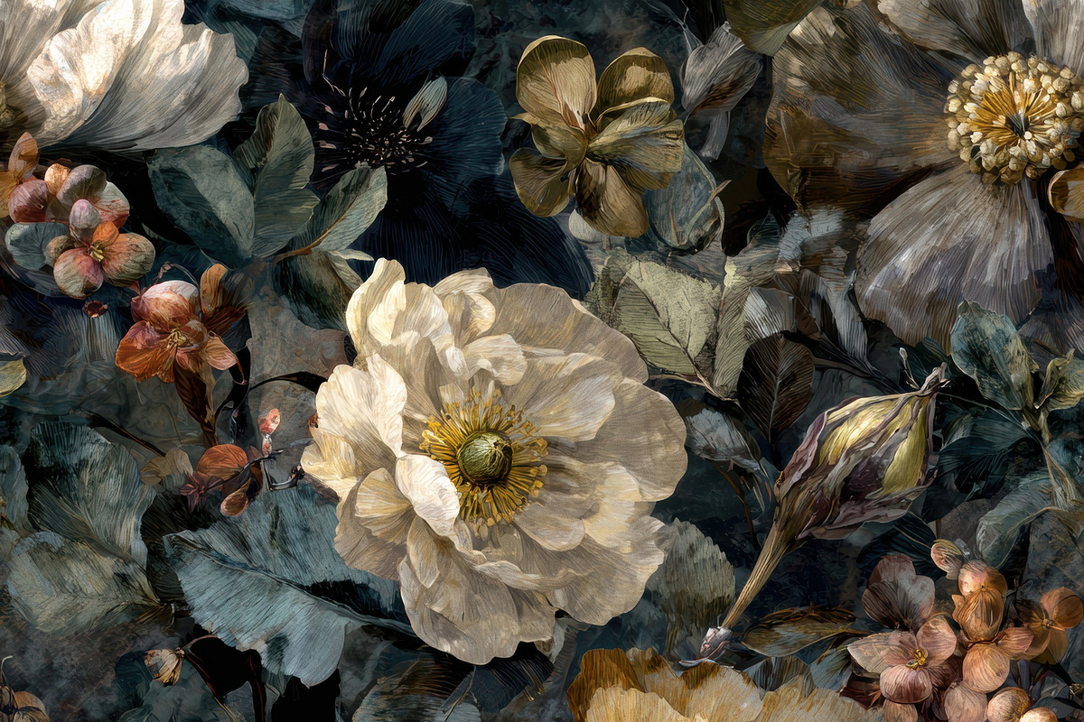 Vintage Floral Seamless Pattern, a Pattern Graphic by Virgo Studio