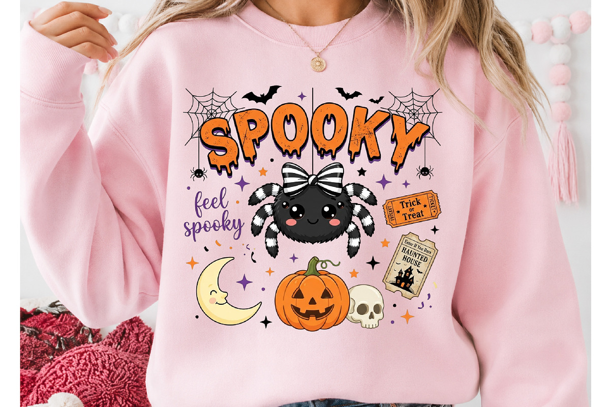 Preppy Spooky Halloween PNG, a Seasonal Illustration by DreamCafeArt (Photo 2 of 7)