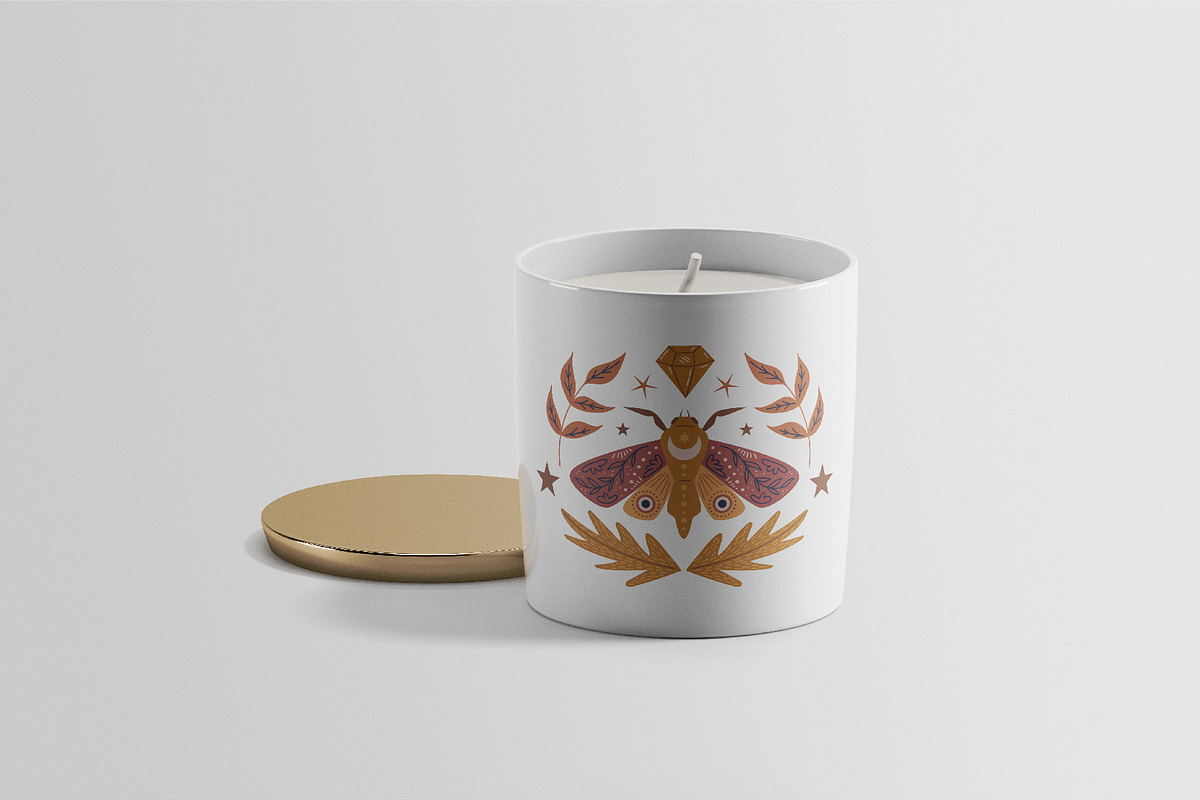 Mystic Moth | Vector collection, a Decorative Illustration by katieromanoff_art (Photo 11 of 22)