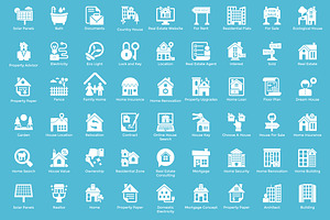 216 Real Estate Glyph Icons