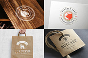 18 Meat Food Logos and Badges, a Branding & Logo Template by Vasya Kobelev (Thumbnail 10 of 11)