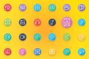 Media - Audio, Video & Photo Icons, a Solid Icon by FlatLineIcons (Thumbnail 4 of 7)