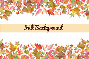 Fall Background Watercolor