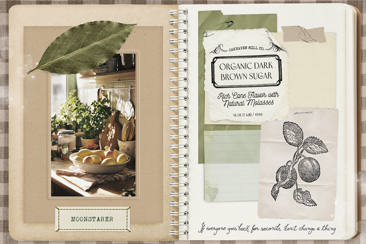 Buni's Heirloom Cookbook Collage Kit, an Object Graphic by Moon Starer Studio (Photo 9 of 10)