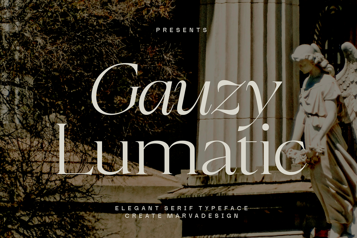 Gauzy Lumatic - Elegant Serif, a Serif Font by Marvadesign (Photo 1 of 7)