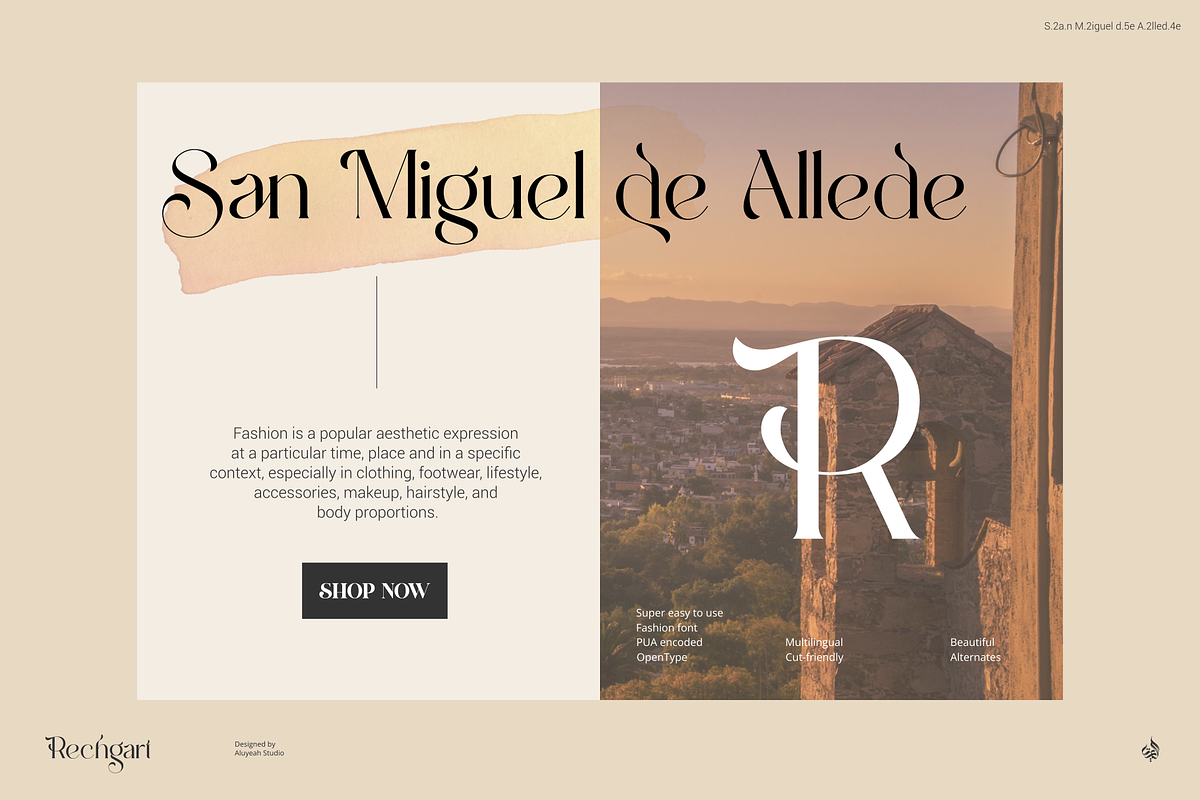 Rechgart, a Serif Font by Aluyeah Studio (Photo 11 of 15)