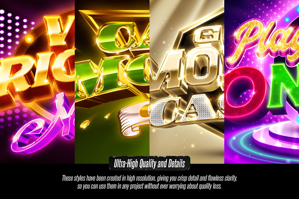 Casino Game Text Effects (12 PSDs), a Layer Style Add-On by Hyperpix Productions (Photo 19 of 19)