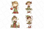 Whimsical Christmas Fairy Clipart, an Illustration by DreamPrint404 (Thumbnail 6 of 6)