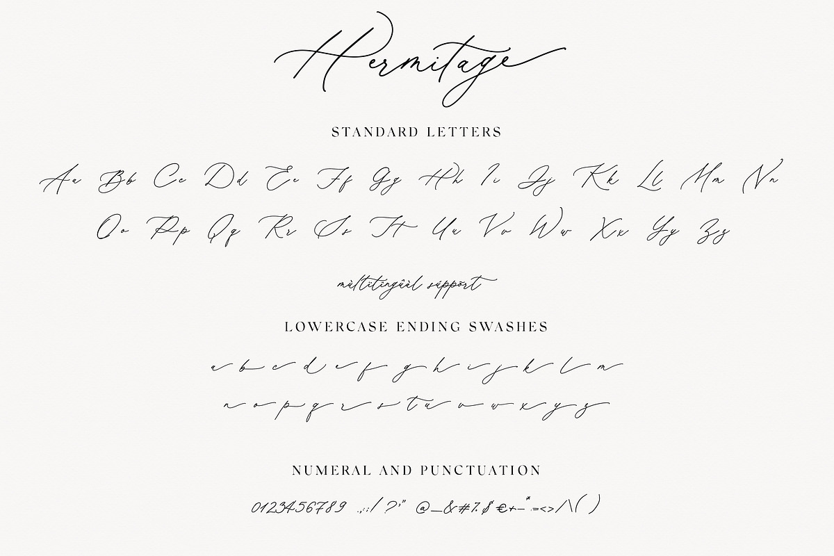 Hermitage Modern Calligraphy font, a Script Font by PeachCreme (Photo 11 of 11)