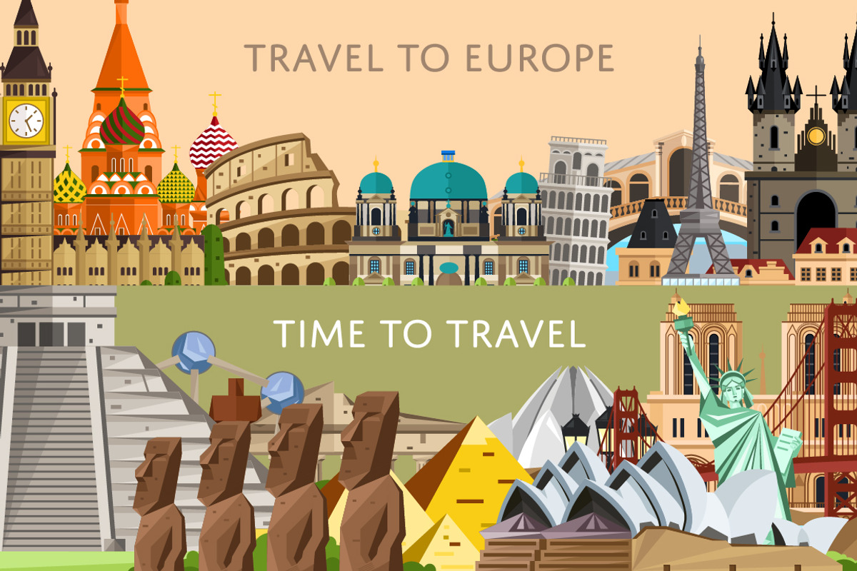 Most famous landmarks of the world, an Illustration by Alfazet Chronicles (Photo 3 of 12)