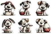 Whimsical Easter Dogs Clipart, an Illustration by Designking (Thumbnail 2 of 5)