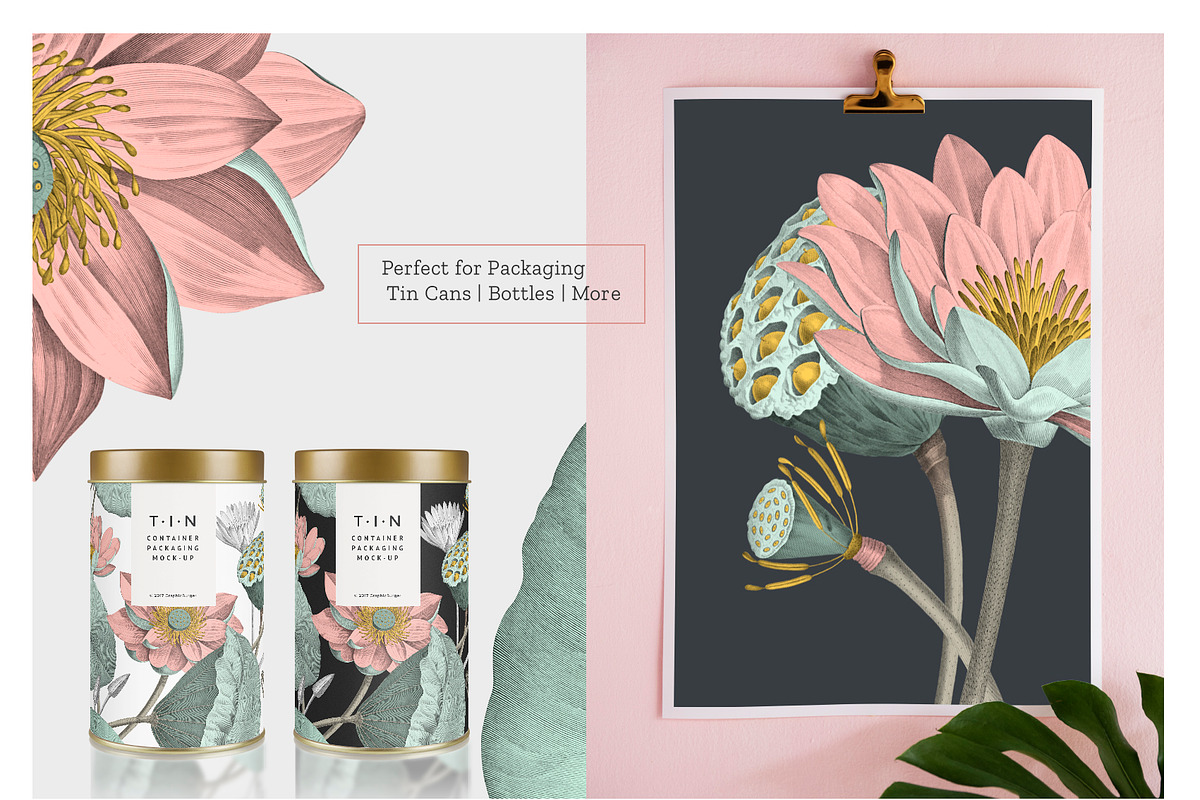 Nelumbo, Luxury Pattern & Motifs, a Pattern Graphic by TSTUDIO (Photo 5 of 9)
