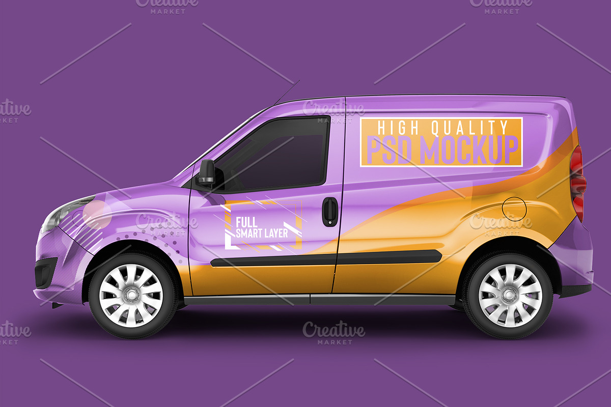 Photorealistic PSD Cargo Car Mock-up, an Advertising Mockup by Sinlatown (Photo 4 of 8)