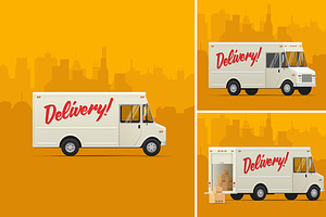 Delivery Truck. Vector Illustrations