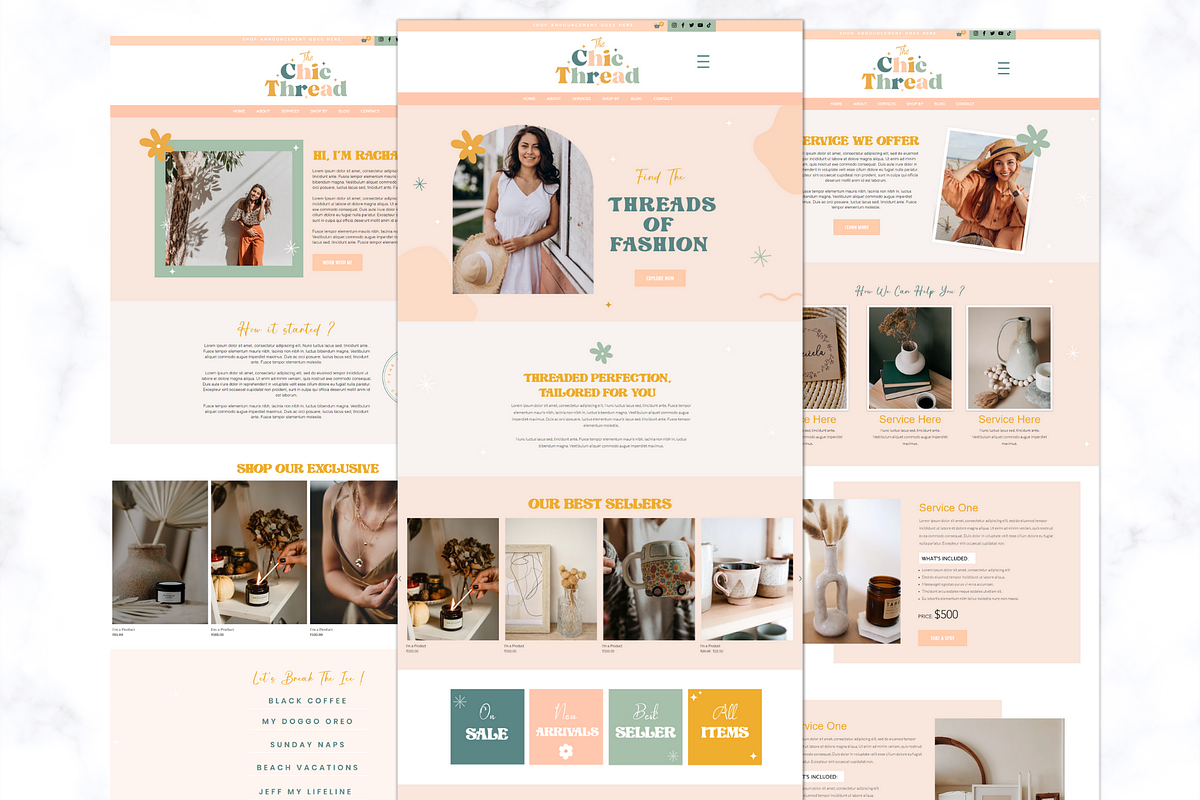 Boho Wix Website Store Template, a Wix Template by AdvertFox (Photo 4 of 9)